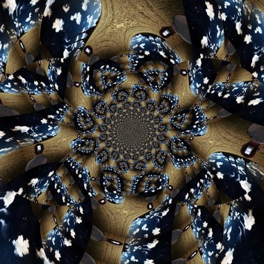 Sonsuz düşünceler döngüsü. Fraktal sanat. 3B görüntüleme