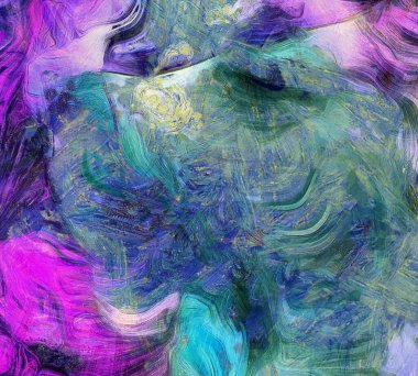 Dönen Renk Özeti. Mor renkler. 3B görüntüleme