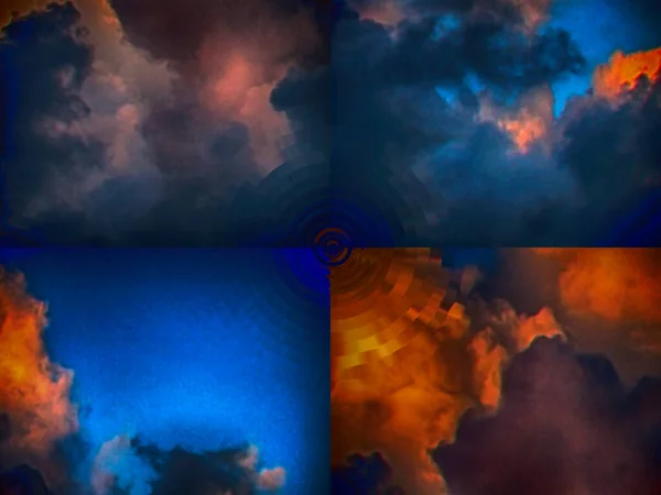 Abstrakter Hintergrund Bunte Wolken Rendering — Stockfoto
