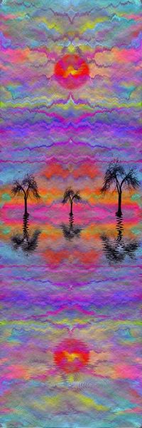 Abstract Creative Design Background Palm Trees — Fotografia de Stock