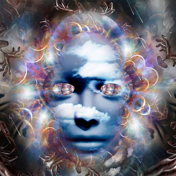 Face of God in tunnel of souls