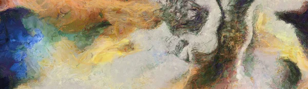 Muted Abstract Painting Rendering — Stock Photo, Image