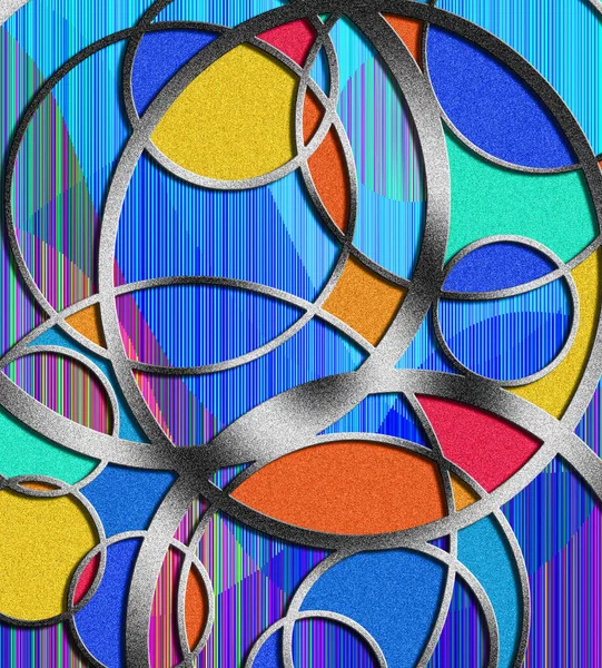 Abstract Colorful Circles Lines — Stock Photo, Image