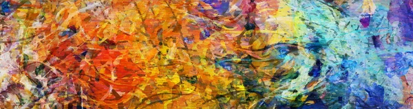 Colorful Abstract Painting Random Lines Rendering — Stock Photo, Image