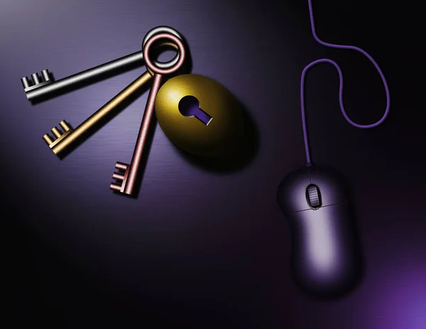 Key Keyhole Mouse — Stock Photo, Image