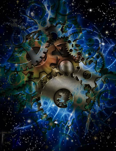 Clockwork Abstract Modern Art — Stock Photo, Image