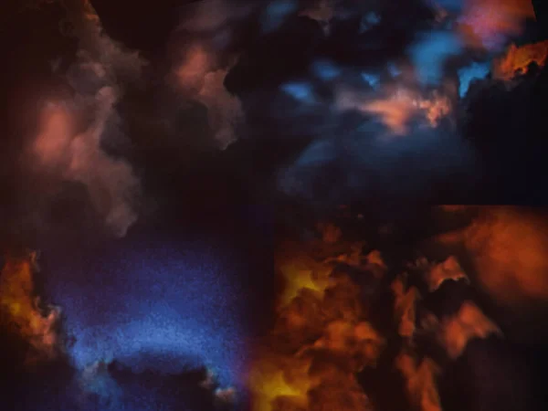 Fondo Abstracto Nubes Coloridas Renderizado —  Fotos de Stock