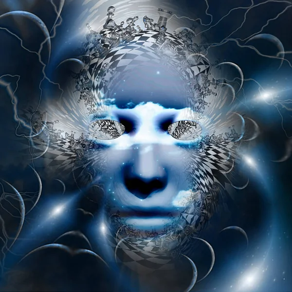 Het Masker Van Mysterie Spirituele Surrealistische Kunst — Stockfoto