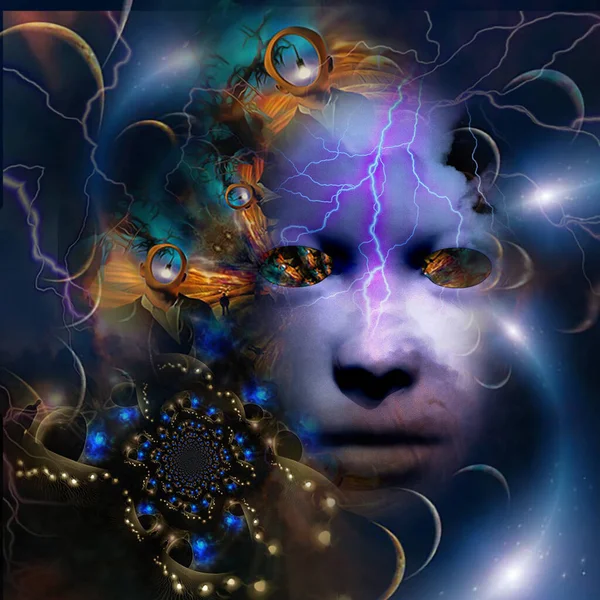 Mask Mystery Spiritual Surreal Art — Stock Photo, Image