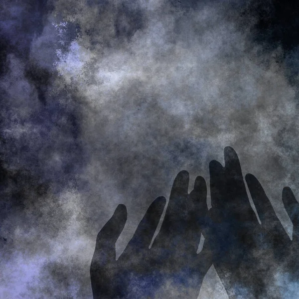 人間の手を祈る 3Dレンダリング — ストック写真