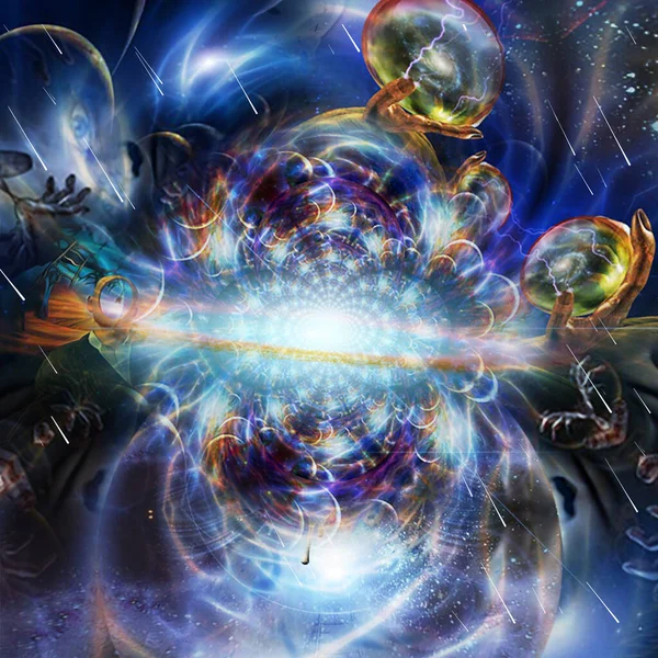 Fractal Multiverso Universos Dentro Esferas Vidro — Fotografia de Stock
