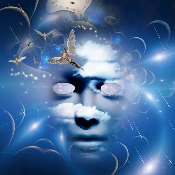 Máscara Mistério Arte Espiritual Surreal — Fotografia de Stock