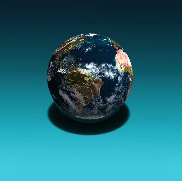 Planet Earth Modellen Rendering — Stockfoto