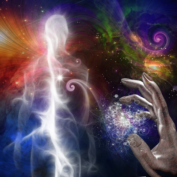 Menselijke Geest Levendig Kleurrijk Universum Weergave — Stockfoto