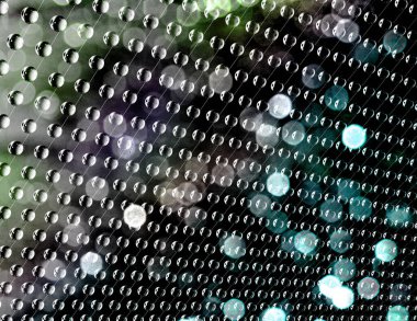 Modern arka plan. Cam damlaları. 3B görüntüleme