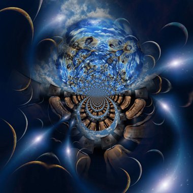 Gerçeküstü vizyon. Fraktal. 3B görüntüleme