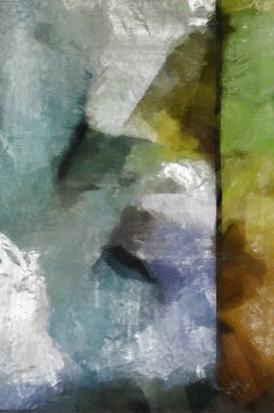 Sessiz Soyut Boyama. Tuval. 3B görüntüleme