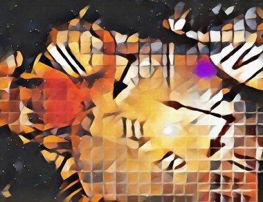 Soyut tuval. Roma rakamları ve saat elleri