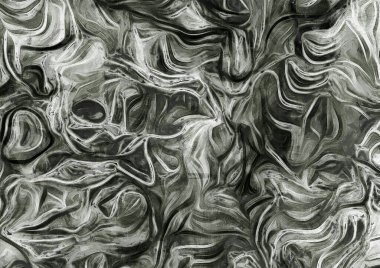 Siyah ve Beyaz Karışık Çizgiler Özeti. 3B görüntüleme