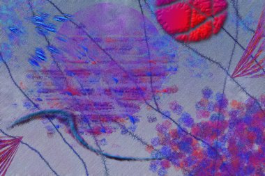 Mor renklerle modern soyut