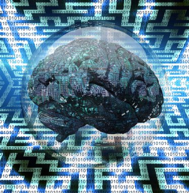 Kristal kürenin içindeki insan beyni