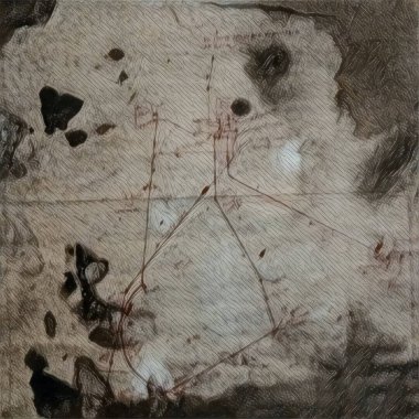 Soyut resim. Siyah beyaz duvarda çizikler var..