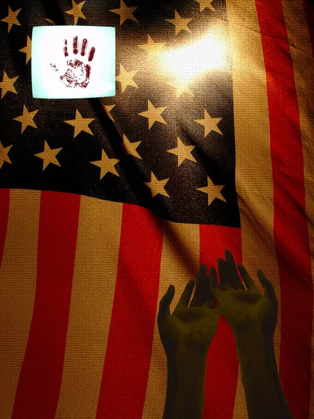 Concept Art Alapuló Amerikai Zászló — Stock Fotó