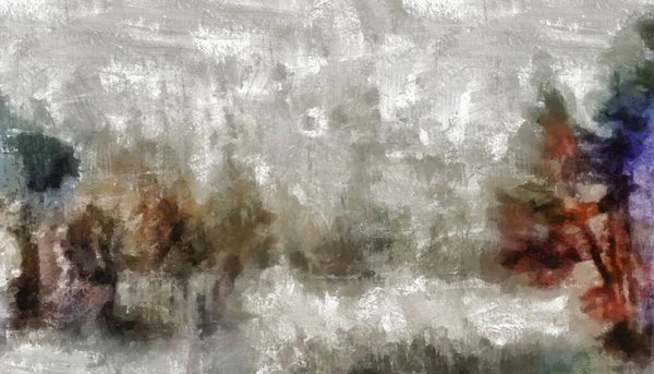 Mlhavý Lesní Abstrakt Vykreslování — Stock fotografie