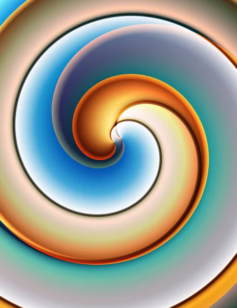 Colorful Swirling Fractal Rendering — Stock Photo, Image