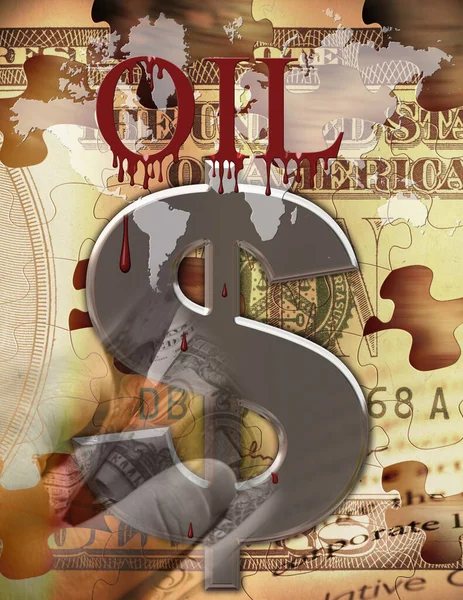 Maldito Dinheiro Petróleo Dólar Dos Eua Segundo Plano — Fotografia de Stock