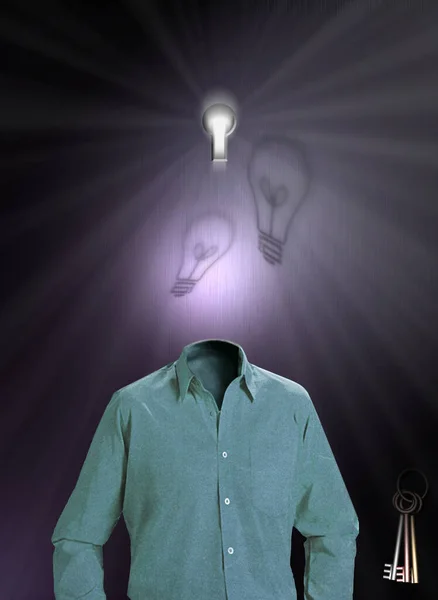 Light Comes Keyhole Men Clothes — Stock Photo, Image