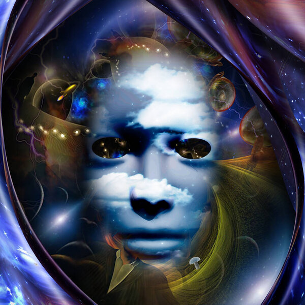 The mask of mystery. Spiritual or surreal art