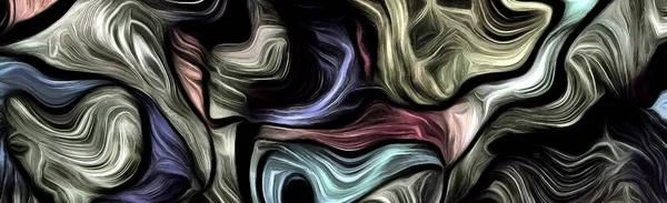 Fluid Lines Color Movement Dark Colors Abstract Rendering — Stock Photo, Image