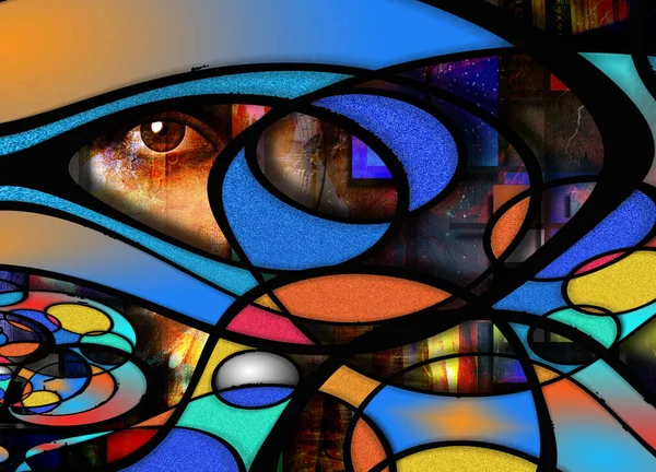 Los Ojos Están Fuera Abstracto Renderizado —  Fotos de Stock