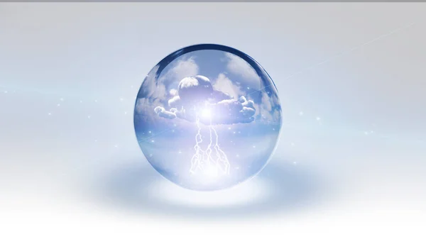 Storm Cloud Glass Ball — Stock Photo, Image