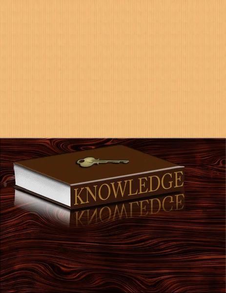 Key Knowledge Book Table — Stock Photo, Image