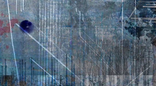 Modern Abstract Azuurblauwe Tinten Weergave — Stockfoto
