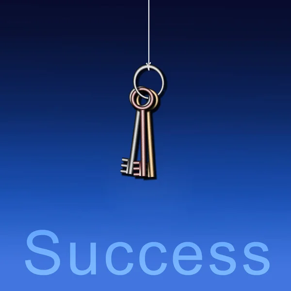 Schlüssel Zum Erfolg Rendering — Stockfoto