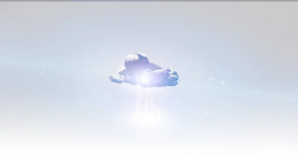 Einzelne Gewitterwolken Rendering — Stockfoto