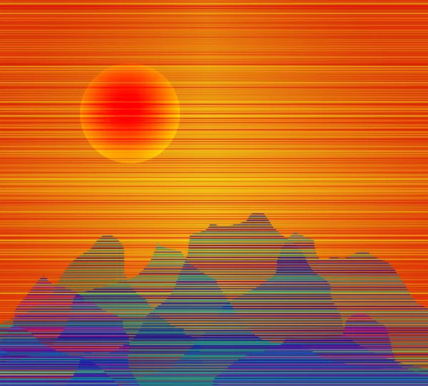 Abstract Sunset Sunrise Modern Art — Stock Photo, Image