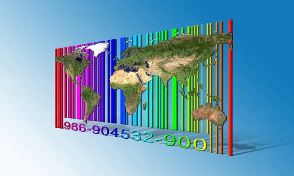 Codice Barre Mondiale Contesto Del Concetto Aziendale — Foto Stock
