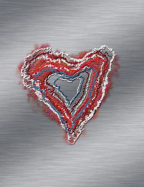 心臓の抽象的な形 3Dレンダリング — ストック写真
