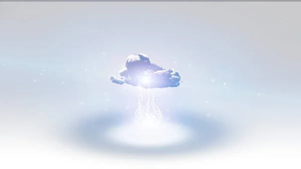 Einzelne Gewitterwolken Rendering — Stockfoto
