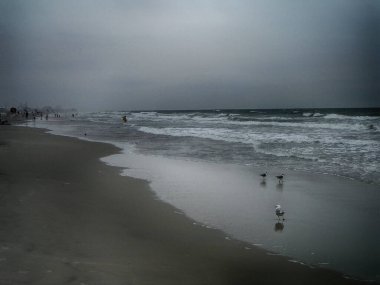 Deniz manzarası, bulutlu bir günde deniz manzarası.