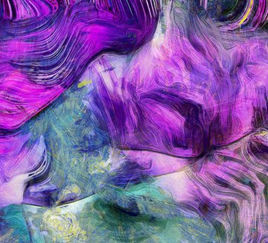 Dönen Renk Özeti. Mor renkler. 3B görüntüleme