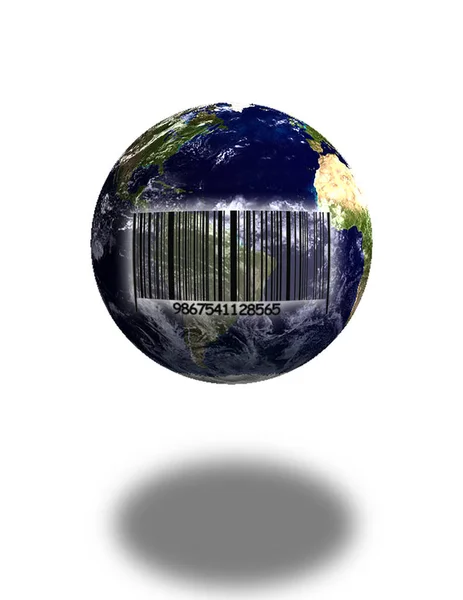 Штрих Код Планеті Земля — стокове фото