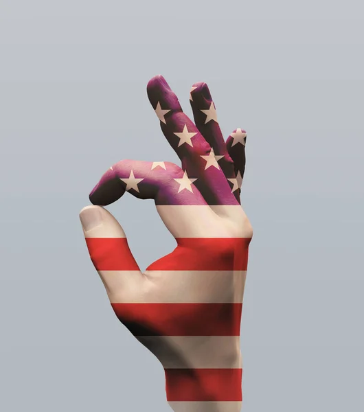 Americas Hand Sign Rendering — Stok fotoğraf