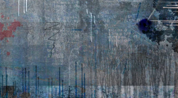 Сучасні Абстрактні Блакитних Тонах Візуалізація — стокове фото
