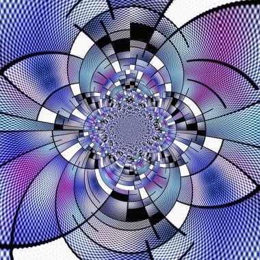 Renkli fraktal arka plan. 3B görüntüleme