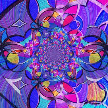 Renkli modern sanat fraktal. 3B görüntüleme